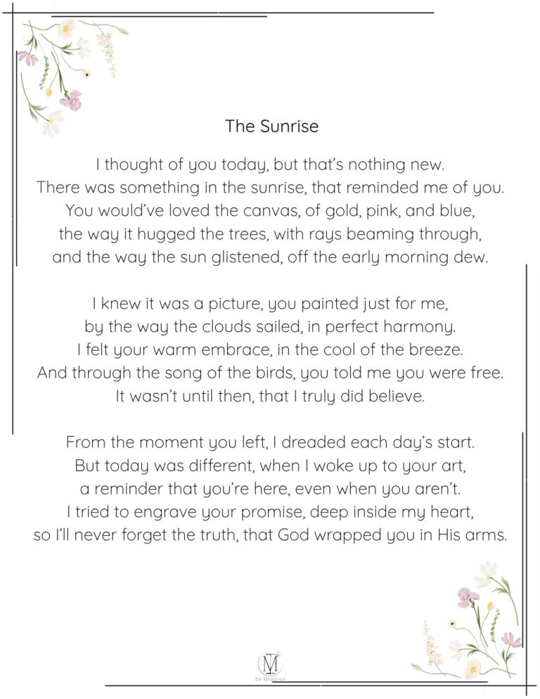 The Sunrise Sample Poem