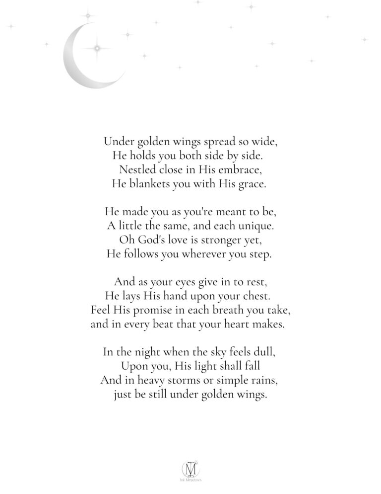 Under Golden Wings Sample Poem